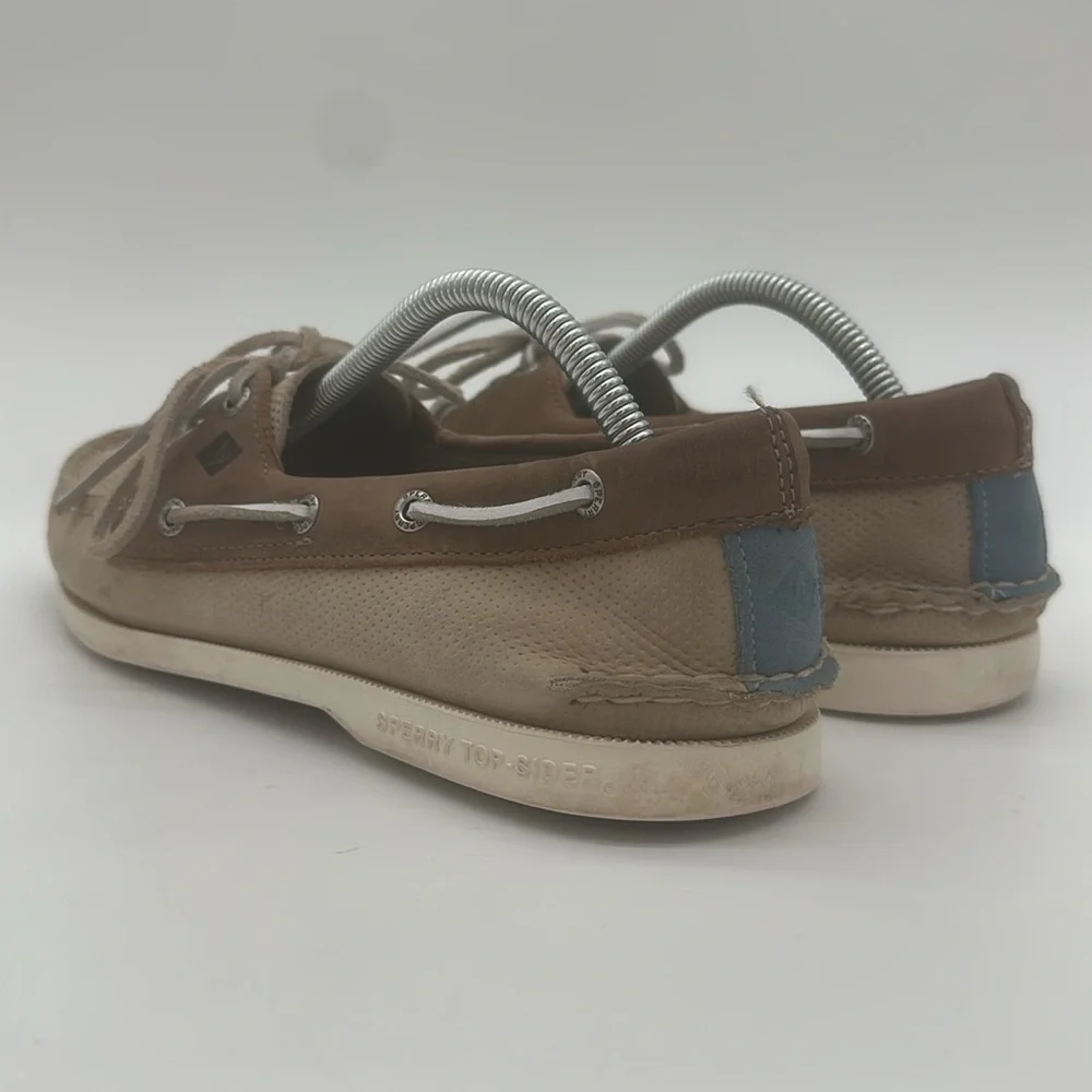 Sperry Billfish Top-Sider Brown and Tan Vented Boat Shoes Mens Size 10M